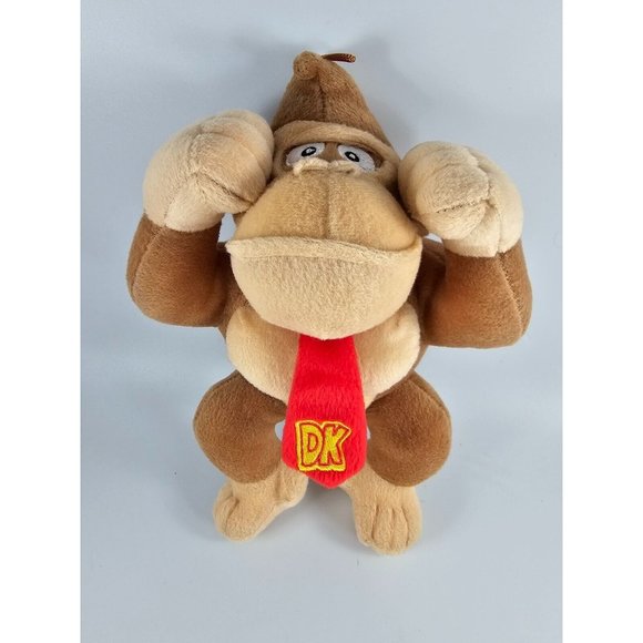 Donkey Kong Plush Nintendo Super Mario Bros 2020 Stuffed Animal Ape Toy 10" - Picture 1 of 8